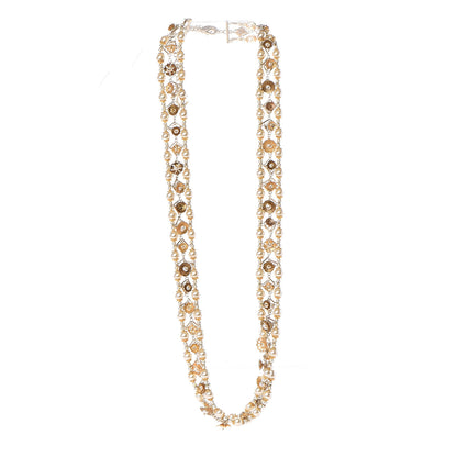 Chanel Pearl Bead Long CC Necklace Gold 3 of 3