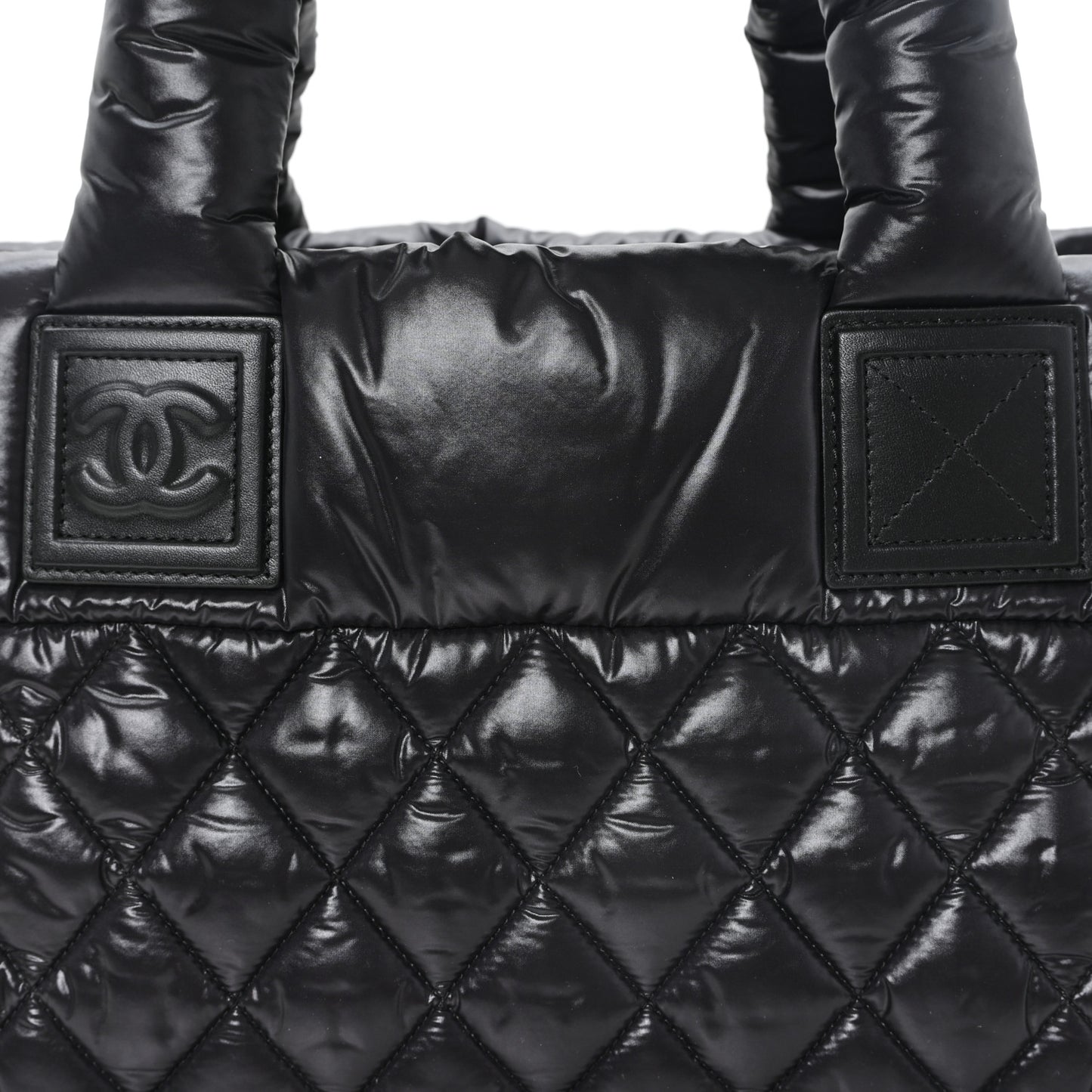 Nylon Coco Cocoon Zipped Tote Black