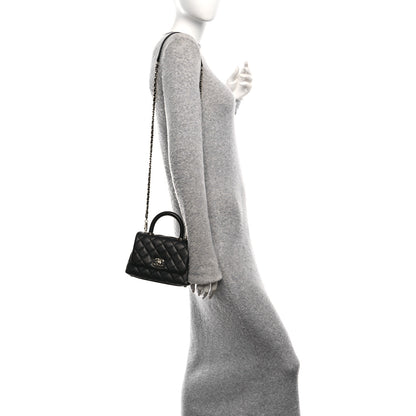 Chanel Caviar Quilted Extra Mini Coco Handle Flap Black 2 of 10