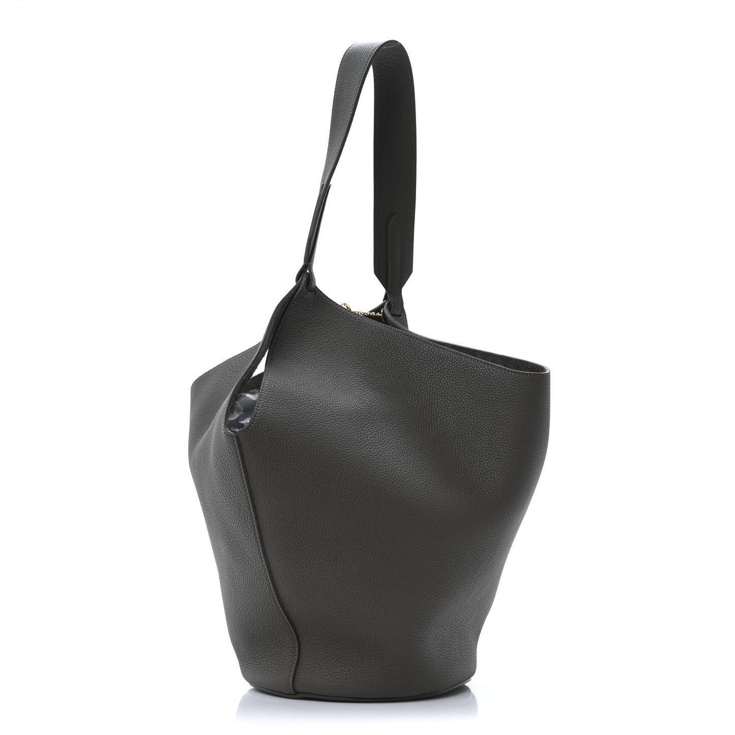 Pebbled Sport Calfskin Medium Lotus Tote Elephant