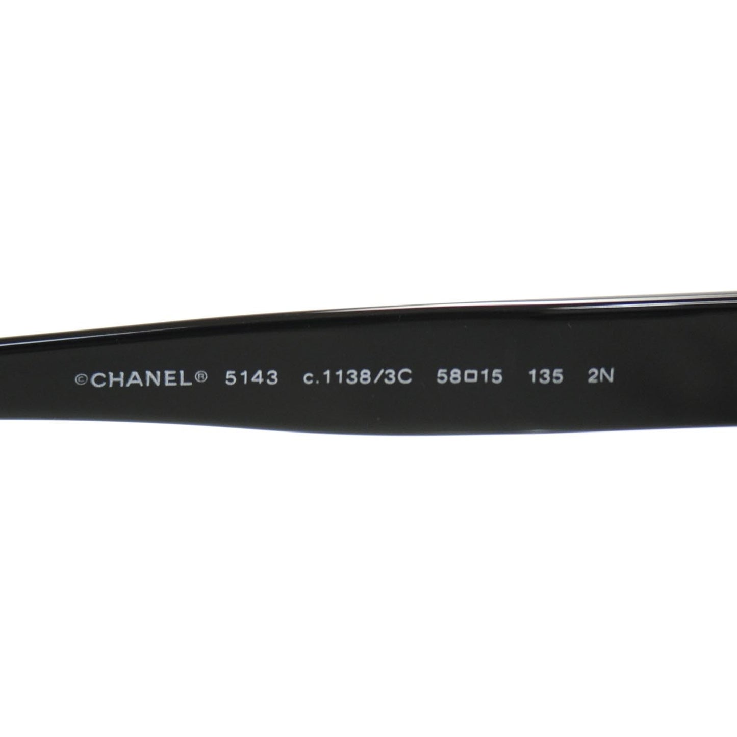 CC Logo Sunglasses 5143 Black and White