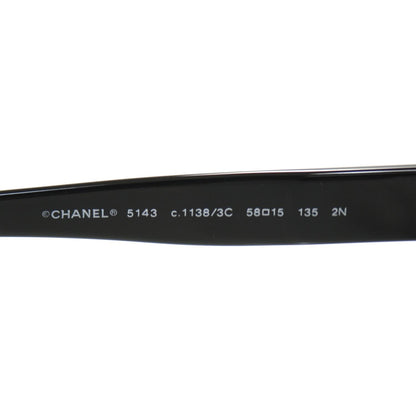 Chanel CC Logo Sunglasses 5143 Black and White 6 of 7