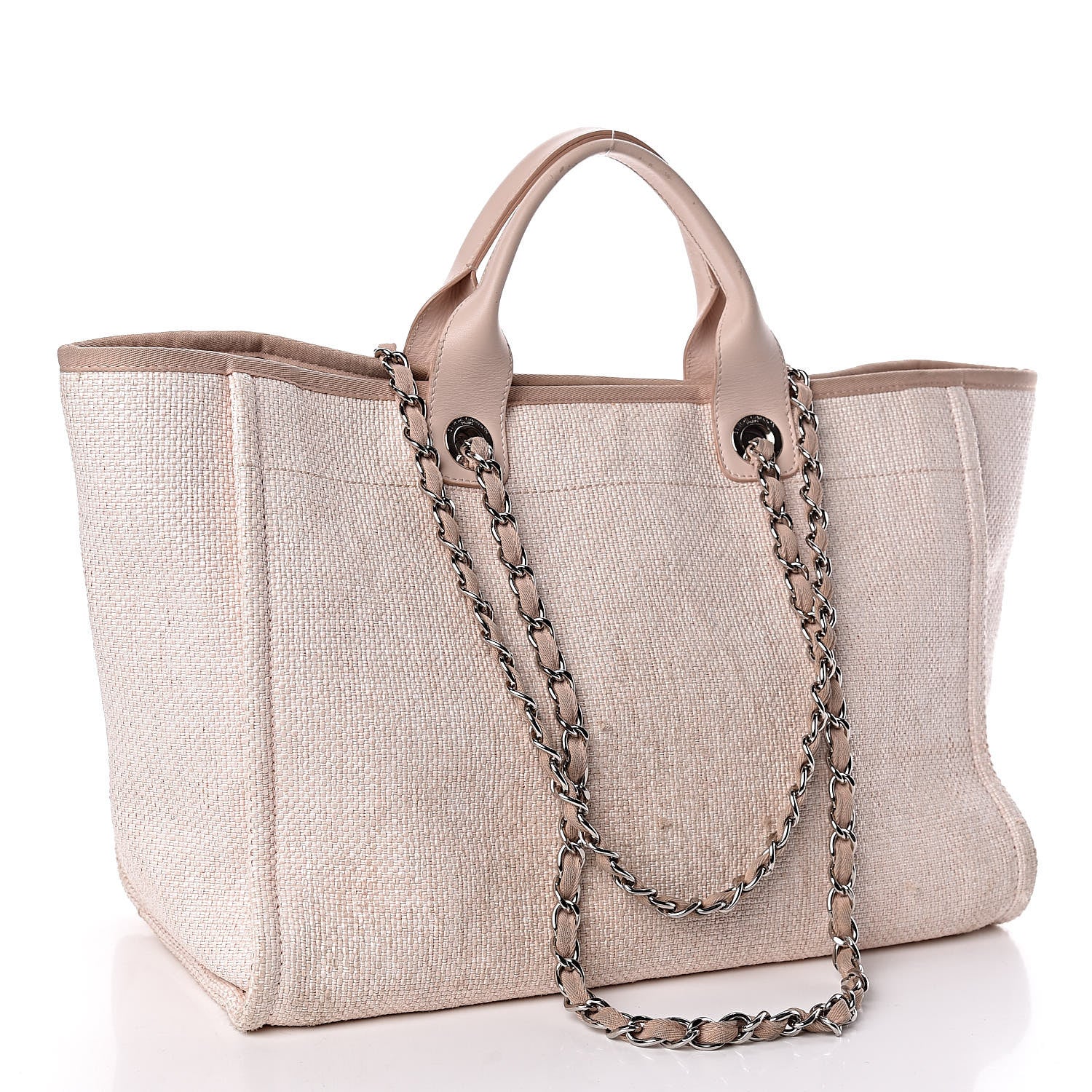 Chanel Canvas Large Deauville Tote Pink 3 of 16
