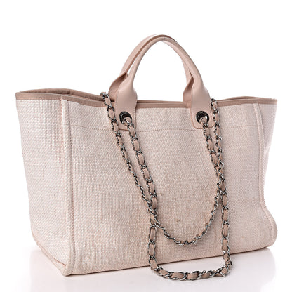 Chanel Canvas Large Deauville Tote Pink 3 of 16