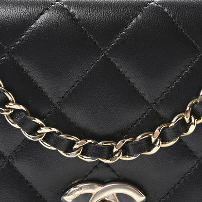 Chanel Lambskin Quilted Trendy CC Wallet On Chain WOC Black 9 of 11