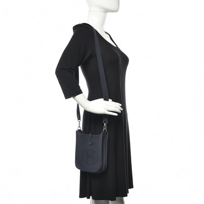 Hermes Taurillon Clemence Amazone Evelyne TPM Bleu Nuit Bleu Indigo 2 of 8