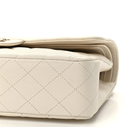 Chanel Caviar Quilted Medium Double Flap White 9 of 9