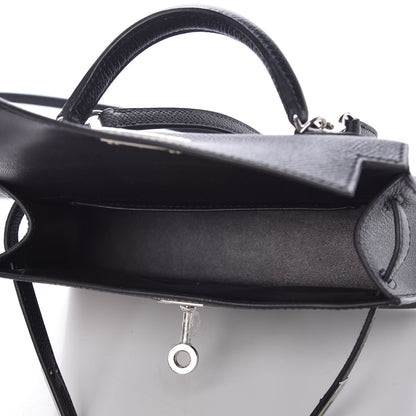 Hermes Epsom Mini Kelly Sellier 20 Black 7 of 29