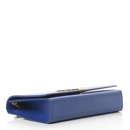 Saint Laurent Grain De Poudre Medium Classic Monogram Kate Satchel Flash Blue 4 of 16