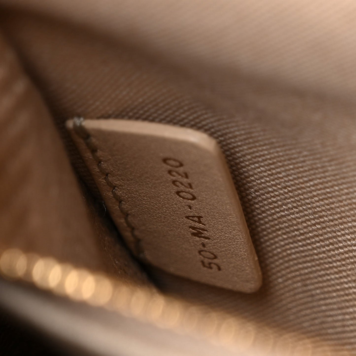 Canvas Embroidered Medium Lady D-Lite Beige