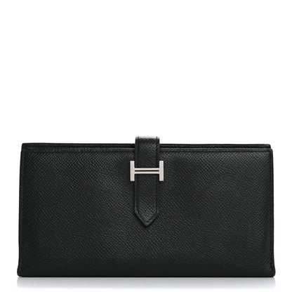 Hermes Epsom Bearn Gusset Wallet Black 1 of 14