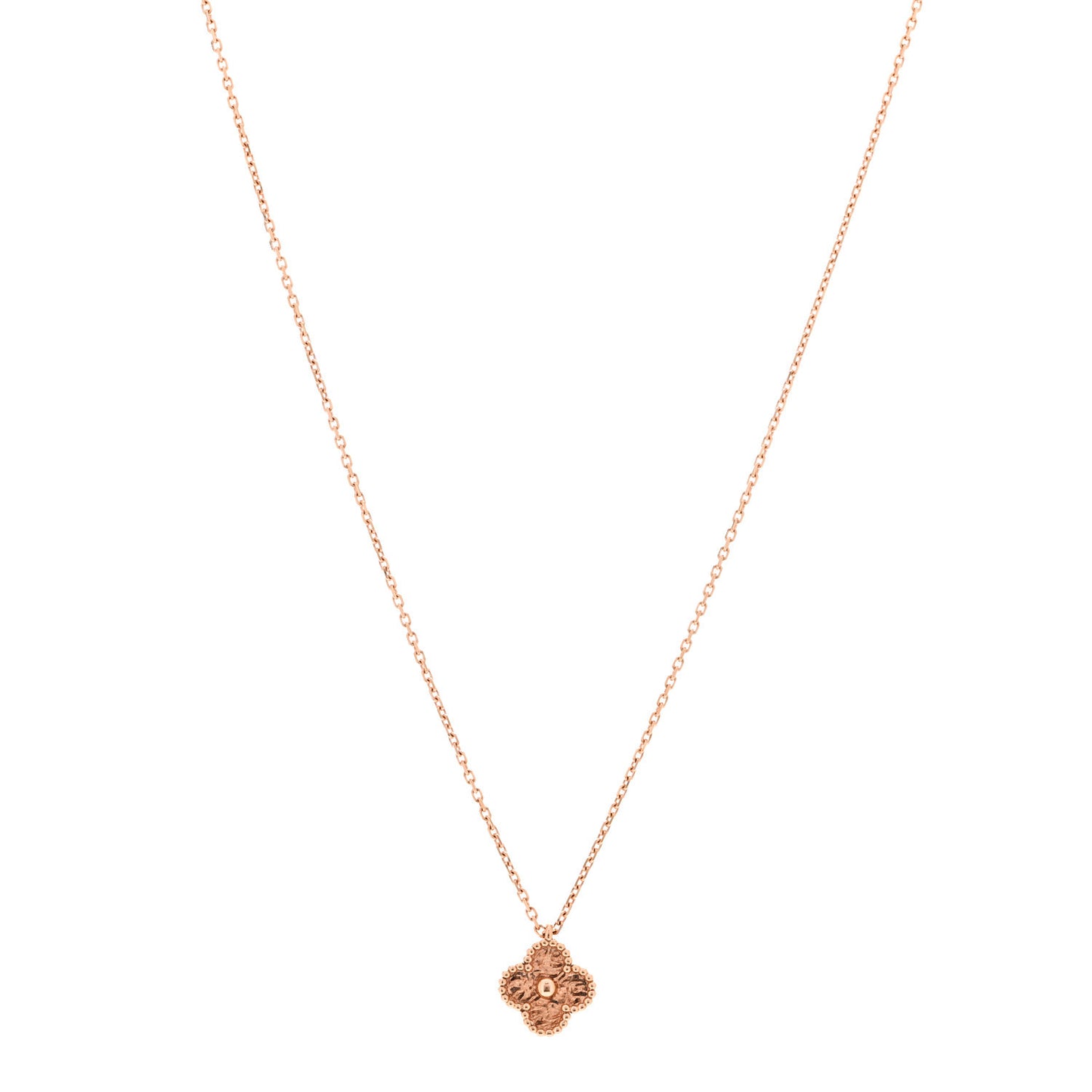 18K Rose Gold Sweet Alhambra Pendant Necklace