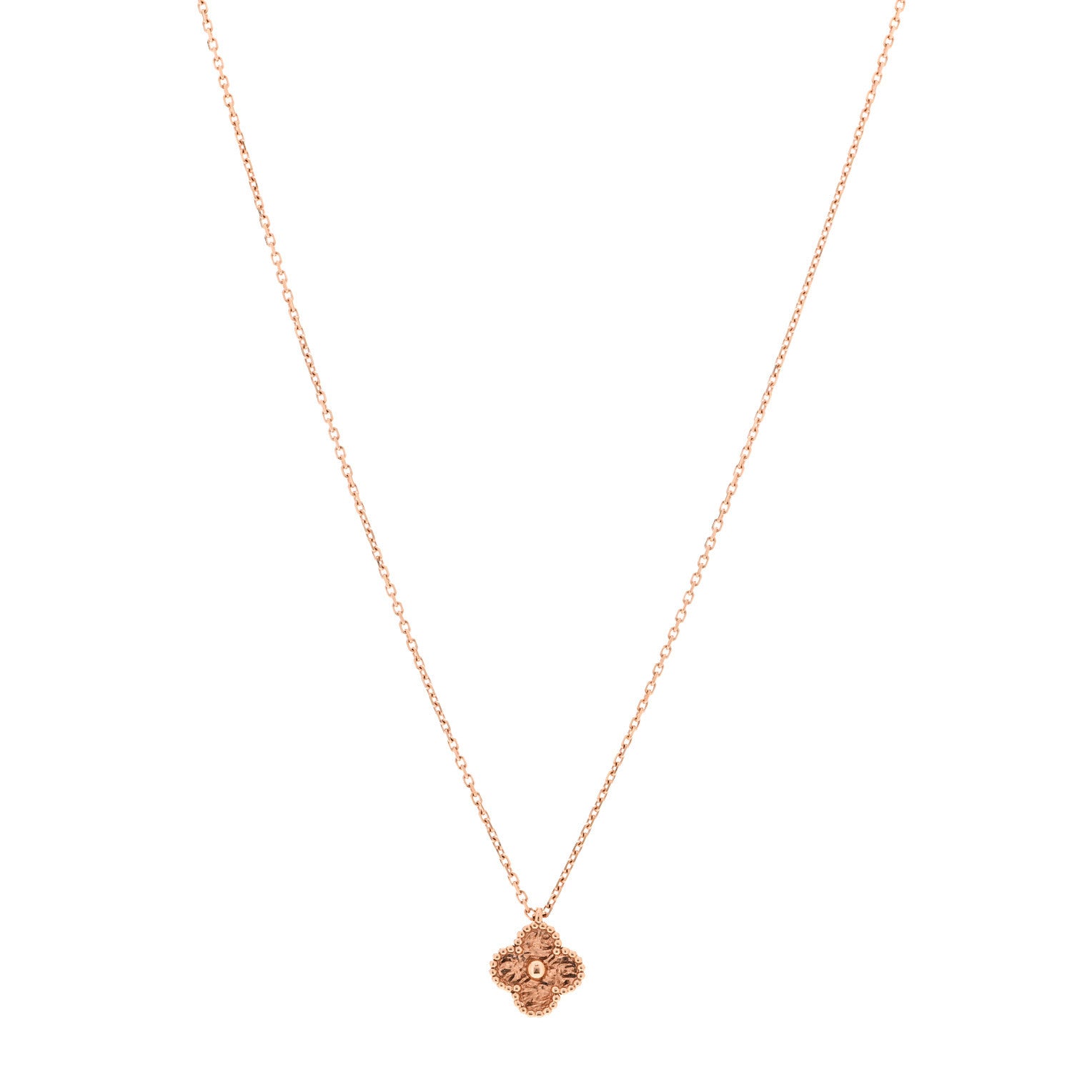 Van Cleef & Arpels 18K Rose Gold Sweet Alhambra Pendant Necklace 1 of 6