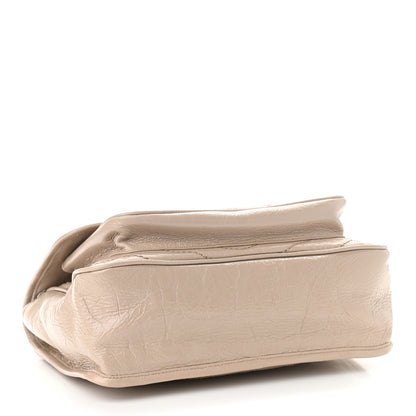 Saint Laurent Crinkled Calfskin Matelasse Monogram Medium Niki Chain Satchel Light Natural 4 of 11