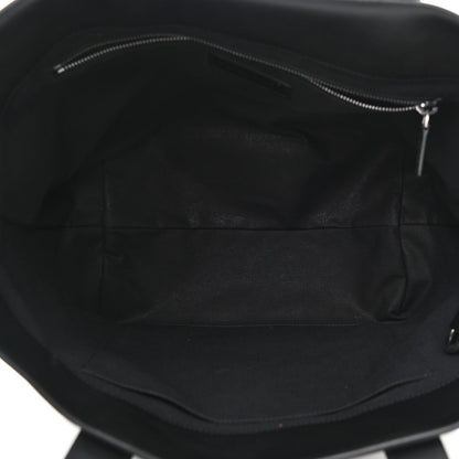 Balenciaga Cotton Canvas Calfskin BB Logo Jumbo Small Tote Bag Black White 5 of 9