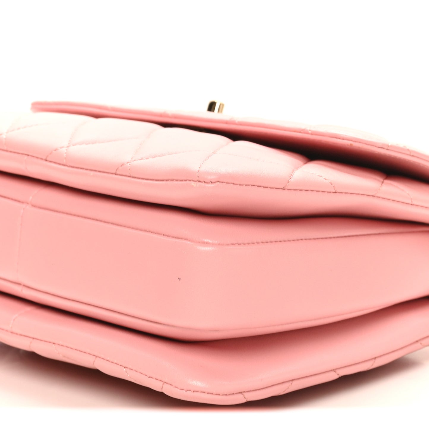 Lambskin Quilted Small Trendy CC Flap Dual Handle Bag Light Pink
