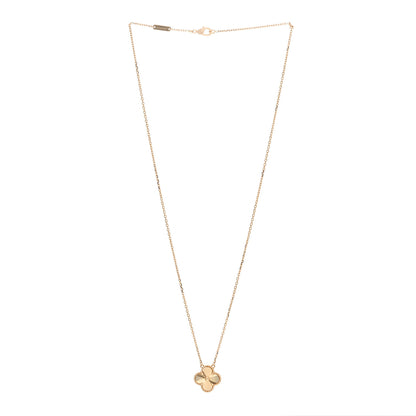 Van Cleef & Arpels 18K Yellow Gold Guilloche Vintage Alhambra Pendant Necklace 3 of 6