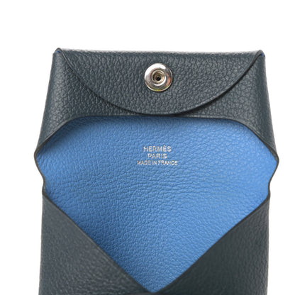 Hermes Evercolor Verso Bastia Coin Purse Bleu Ocean Bleu Paradis 6 of 6
