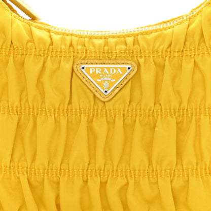 Prada Tessuto Nylon Gaufre Shoulder Bag Giallo 9 of 12