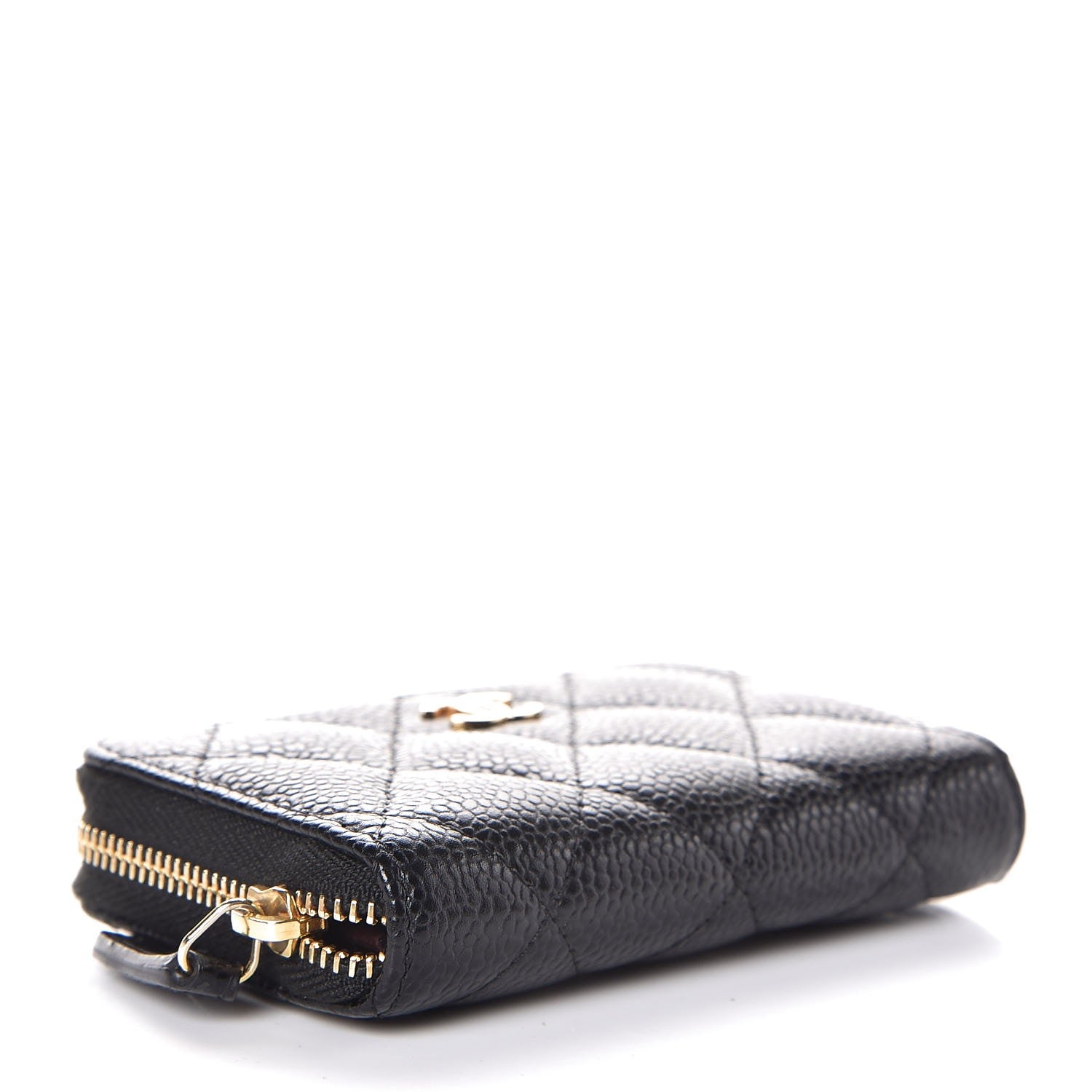 Chanel Caviar Quilted Zip Coin Purse Black 4 of 8