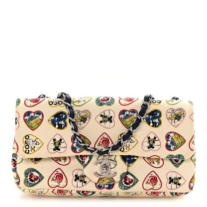 Chanel Canvas Coco Hearts Small Flap Bag White 1 of 10