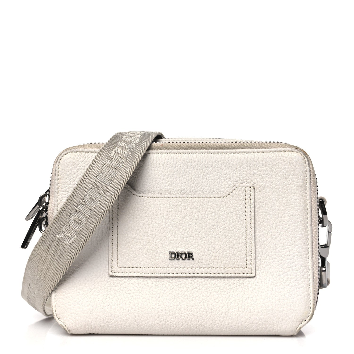 Christian Dior HOMME Grained Calfskin Playful Messenger Bag White 1 of 15