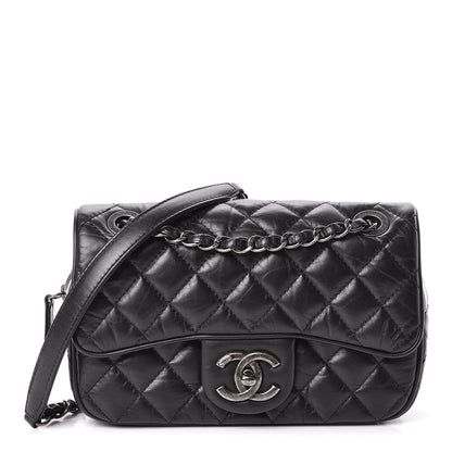 Chanel Aged Calfskin Quilted Small Easy Flap Black 1 of 10