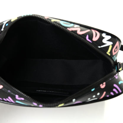 Saint Laurent Grain De Poudre Medium Classic Monogram Multicolor Graphic Print Lou Camera Bag Black 4 of 4