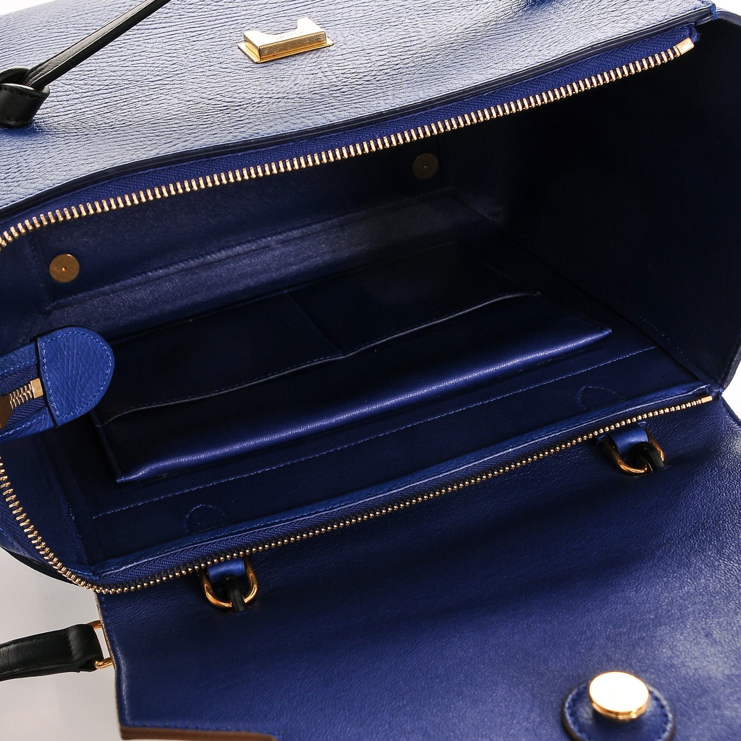 Elephant Calfskin Mini Bi-Color Belt Bag Indigo