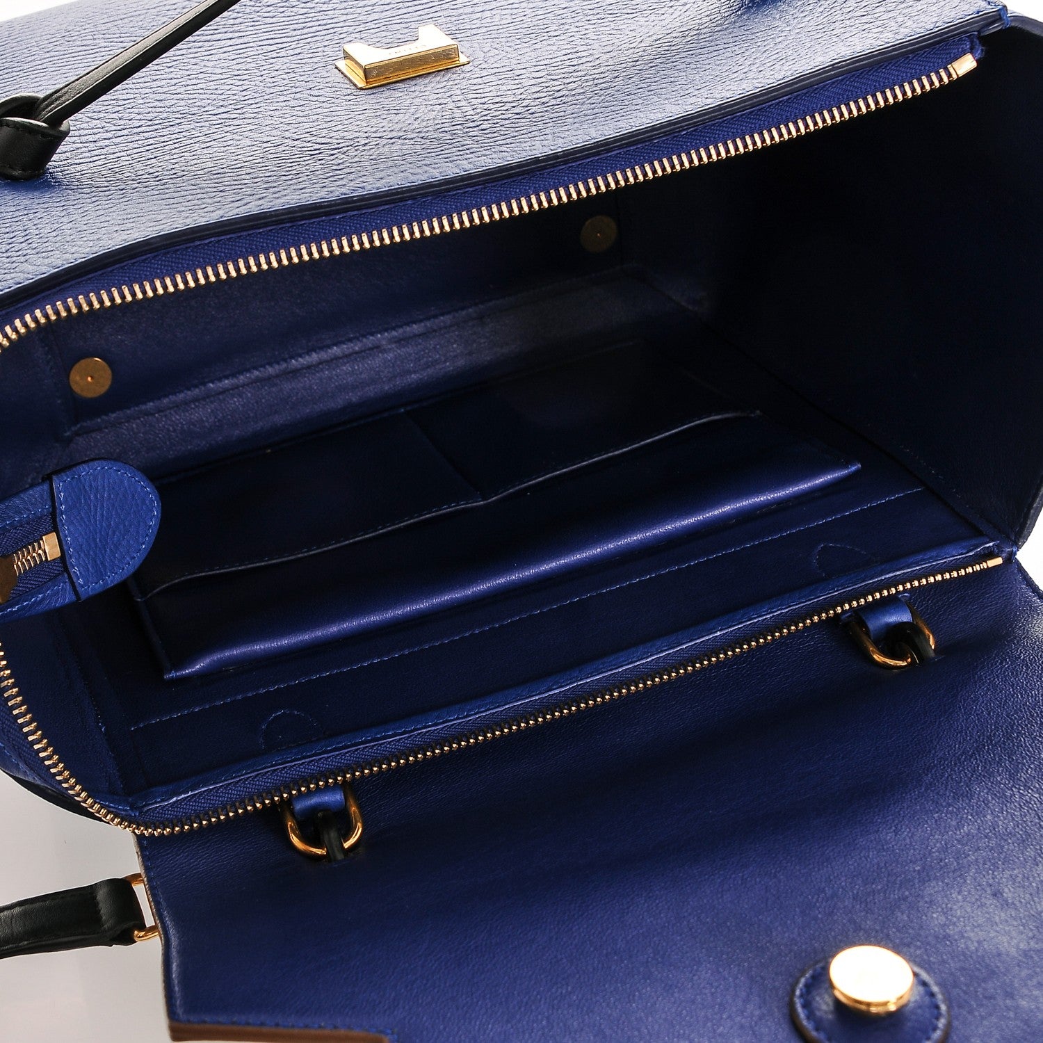 Celine Elephant Calfskin Mini Bi-Color Belt Bag Indigo 5 of 5