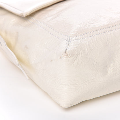 Fendi Vitello Naplak Large Convertible Baguette White 11 of 16