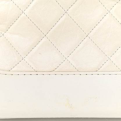 Chanel Aged Calfskin Quilted Small Gabrielle Hobo White 13 of 15