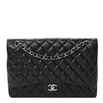 Chanel Lambskin Quilted Maxi Single Flap Black 1 of 10