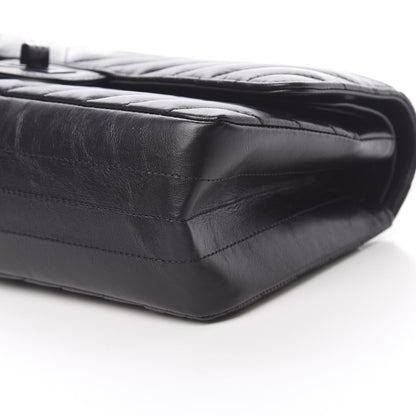 Chanel Aged Calfskin Chevron Quilted 2.55 Reissue 225 Flap So Black 10 of 12