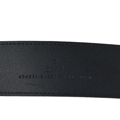 Gucci Textured Calfskin Double G 40mm Belt 75 30 Black 3 of 7