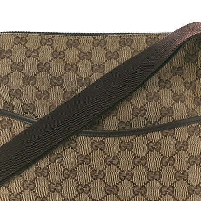 Gucci Monogram Calfskin Perforated Medium Flat Messenger Bag Dark Brown 8 of 12
