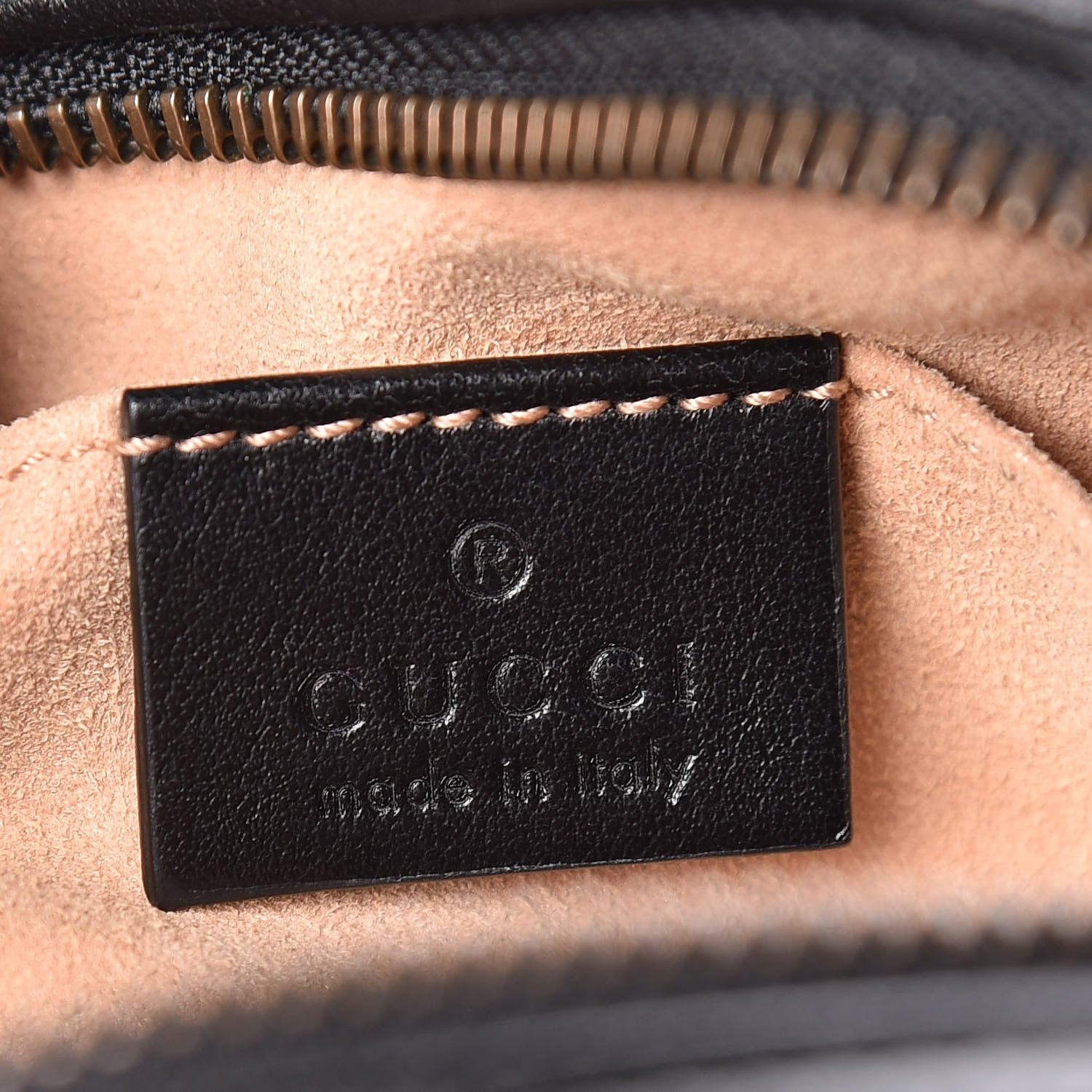 Gucci Calfskin Matelasse Mini GG Marmont Chain Shoulder Bag Black 6 of 9