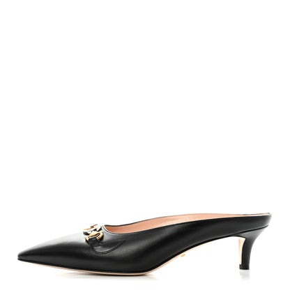 Gucci Malaga Kid Zumi Low Heel Mules 41 Black 1 of 8
