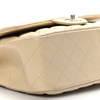 Chanel Caviar Quilted Jumbo Double Flap Beige 8 of 10