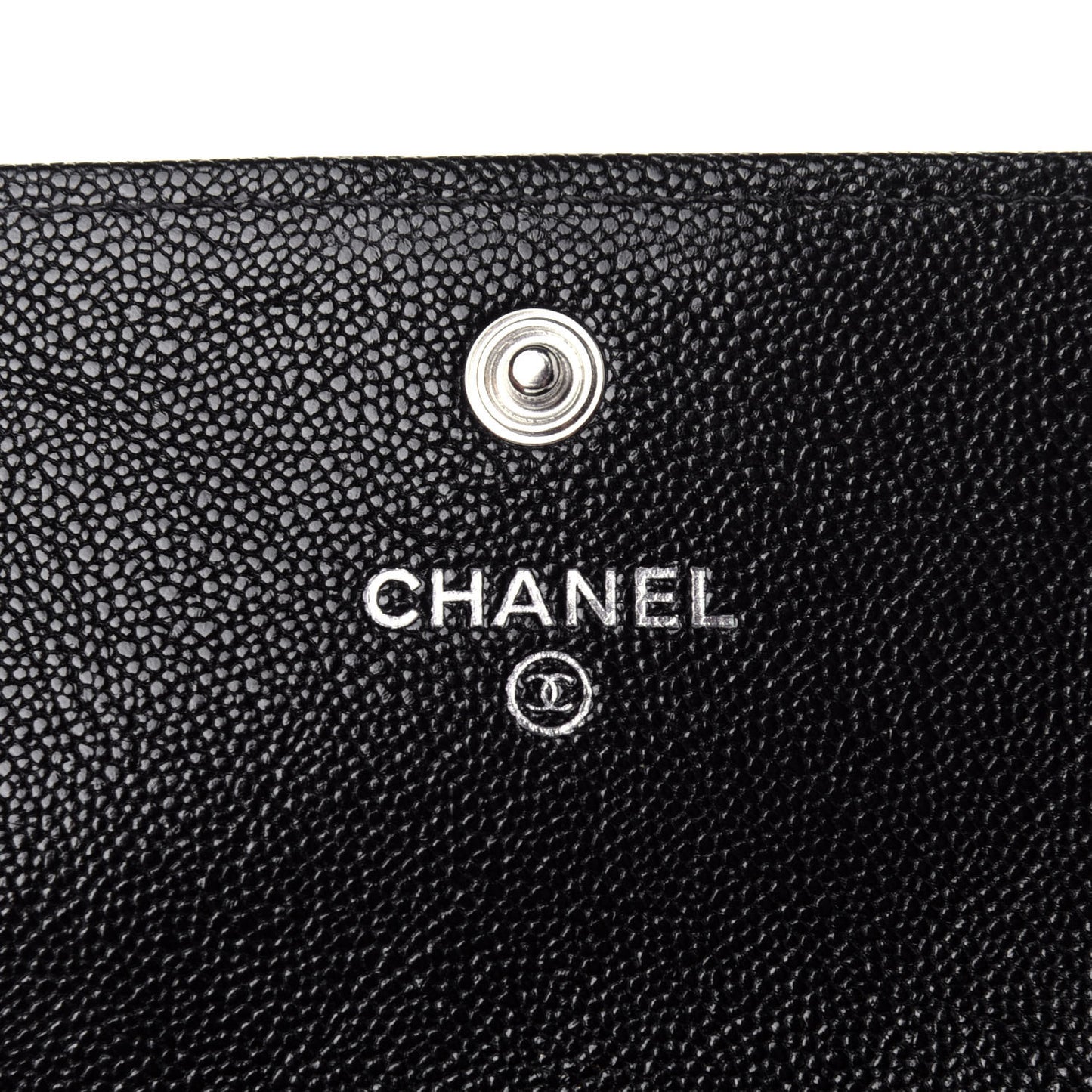 Caviar Quilted Boy Flap Card Holder Black