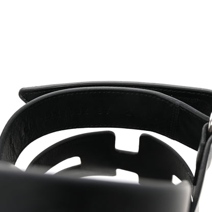 Hermes Calfskin Womens Chypre Sandals 37 Black 9 of 10