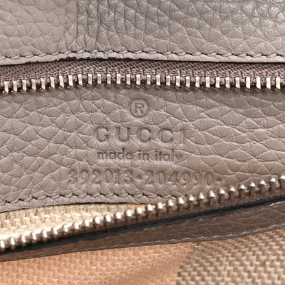 Gucci Cellarius Calfskin Medium Bamboo Daily Top Handle Bag Storm Grey 6 of 10