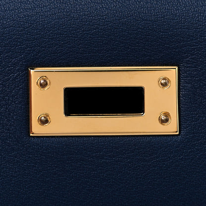 Hermes Swift Kelly Pochette Clutch Bleu Navy 24 of 26
