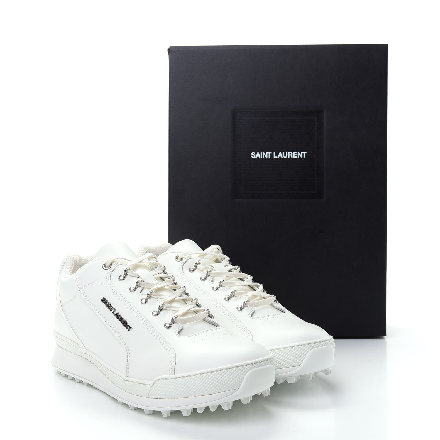 Saint Laurent Calfskin Jump Low Top Sneakers 42 Optic White 11 of 11