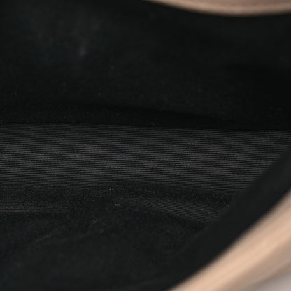 Saint Laurent Sheepskin Matelasse Chevron Monogram Medium College Bag Dark Beige 5 of 14