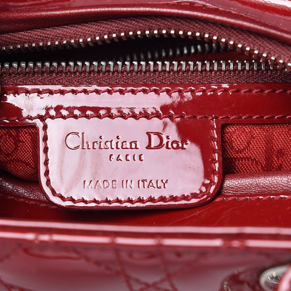 Christian Dior Patent Cannage Medium Lady Dior Red 6 of 9
