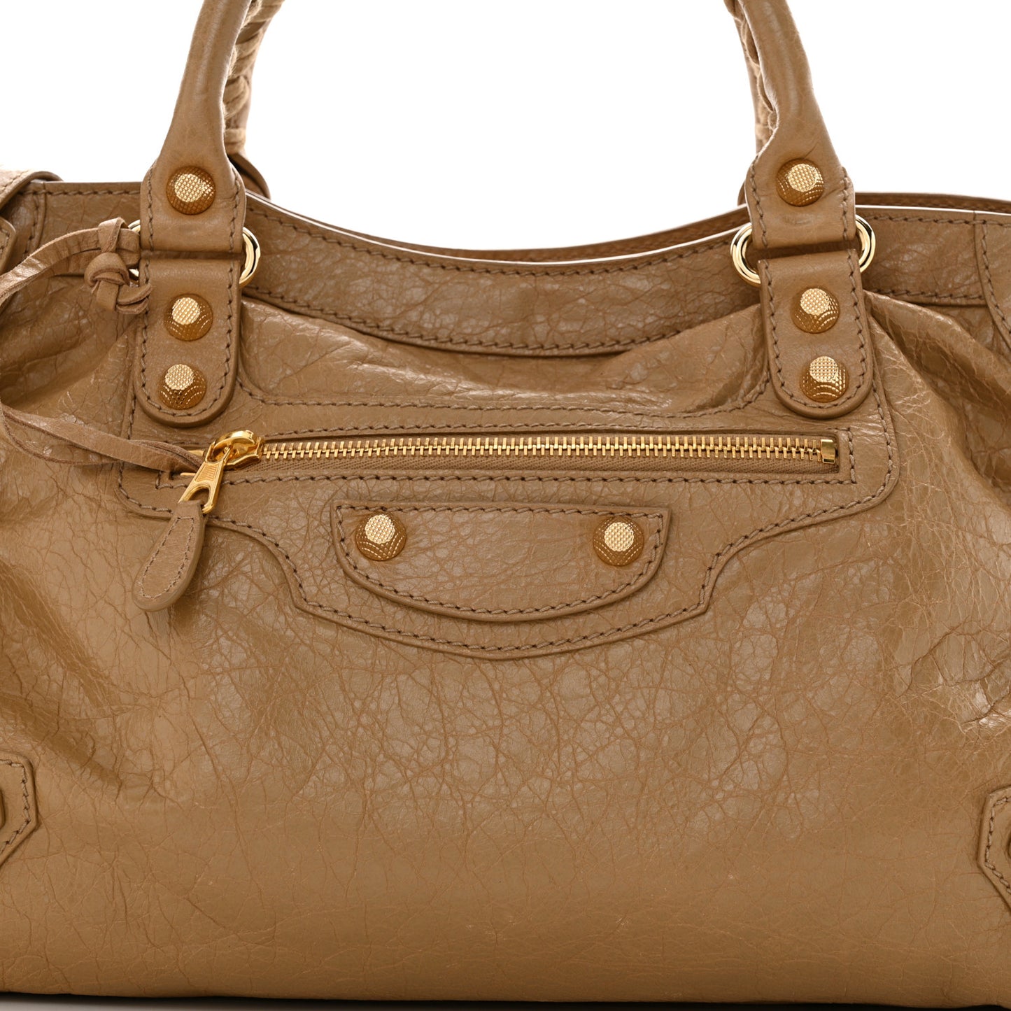 Agneau Giant 12 Gold Hardware City Beige Nougatine
