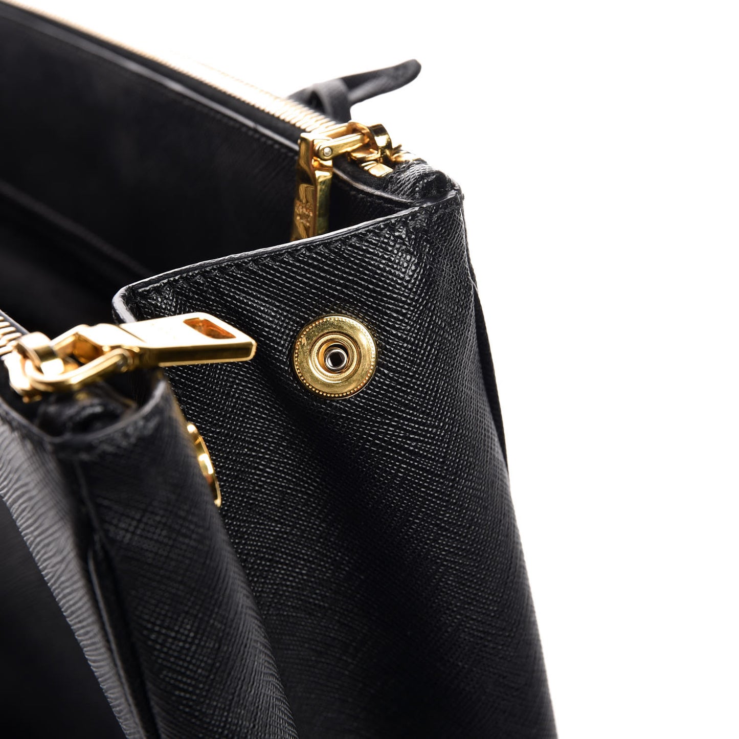 Saffiano Lux Extra Large Galleria Double Zip Tote Black