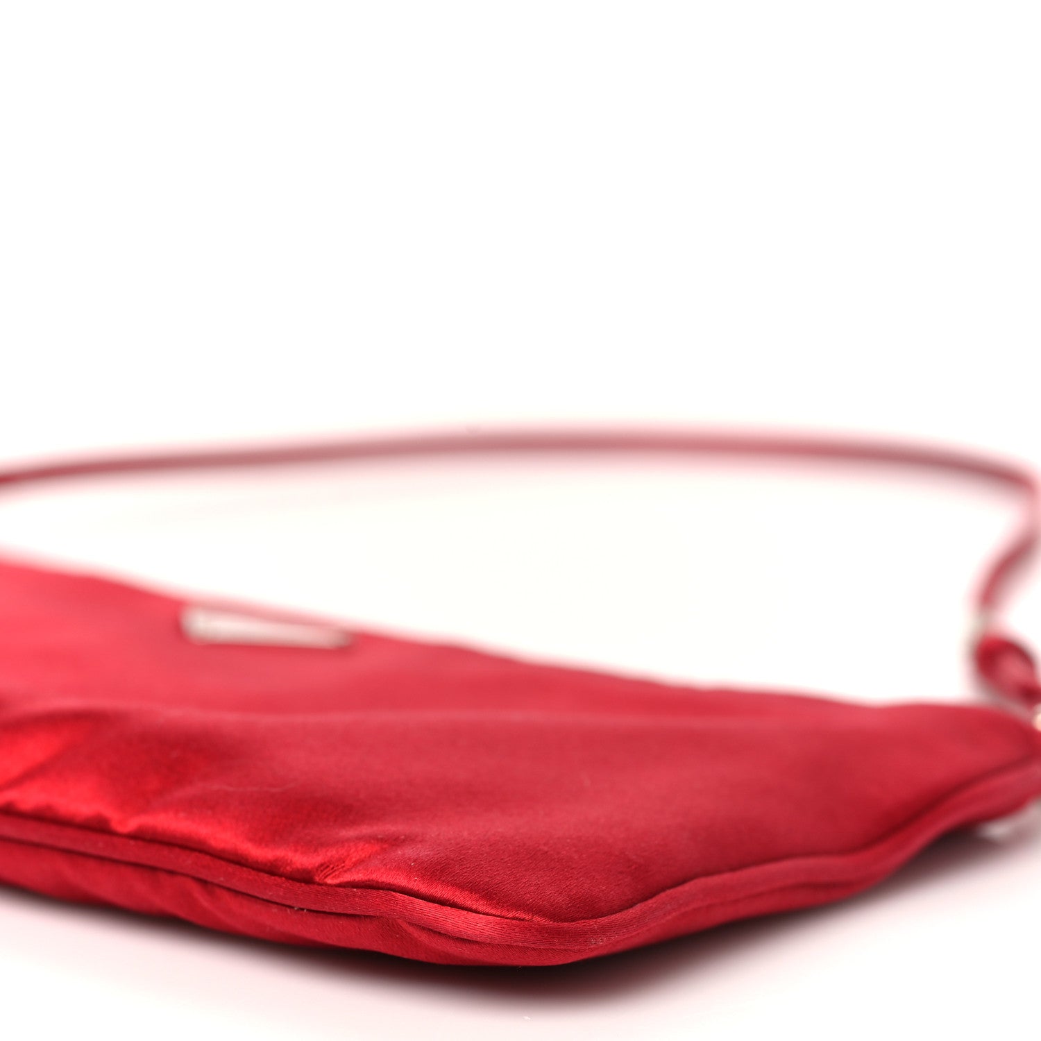 Prada Satin Pochette Bag Red 10 of 11