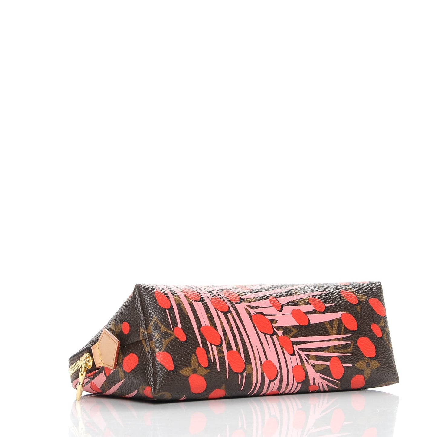 Monogram Jungle Dots Cosmetic Pouch Sugar Pink Poppy